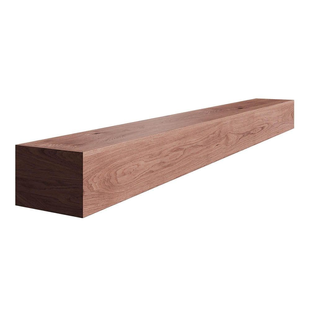 Ornamental Mouldings 7.25 in. D x 60 in. W x 5 in. H Unfinished Rustic Red Oak Wood Cap-Shelf Mantel