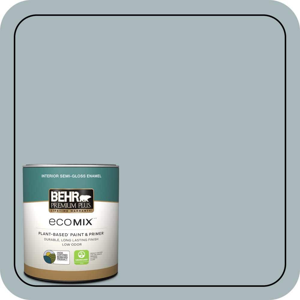 BEHR PREMIUM PLUS #N470-3 Half Sea Fog Flat EcoMix Plant-Based & Primer (1)
