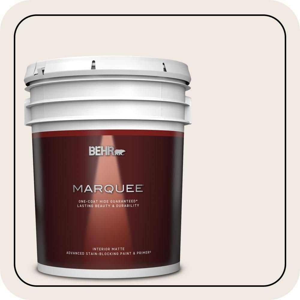BEHR MARQUEE 5 gal. #PWN-69 Fine Linen Matte Interior Paint & Primer