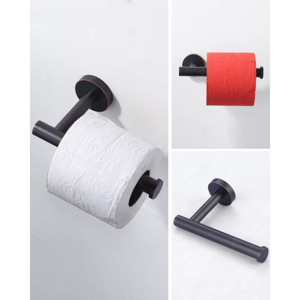 ARCORA 3-Piece Stainless Steel Bath Hardware Set with Towel Hook Toilet Paper Holder and Towel Bar (4)
