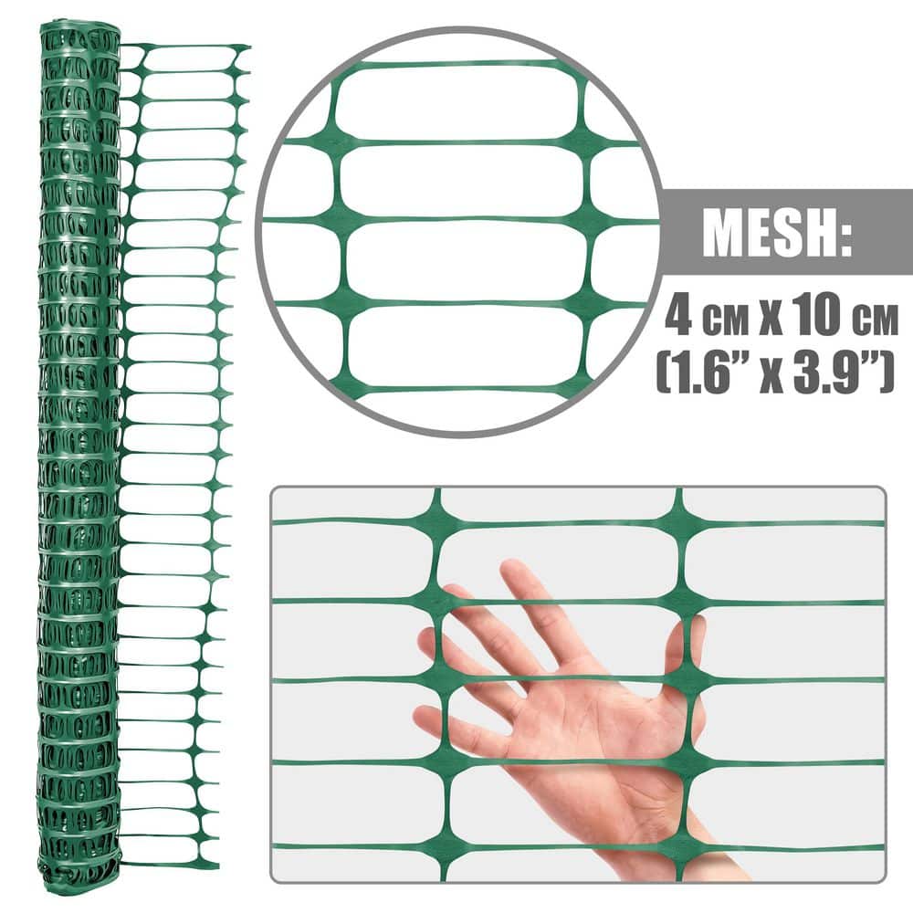 Fencer Wire 4 ft. Outdoor Safety Fence, Plastic Fencing Roll for Construction Fencing Pet Fencing and Event Fencing (3)