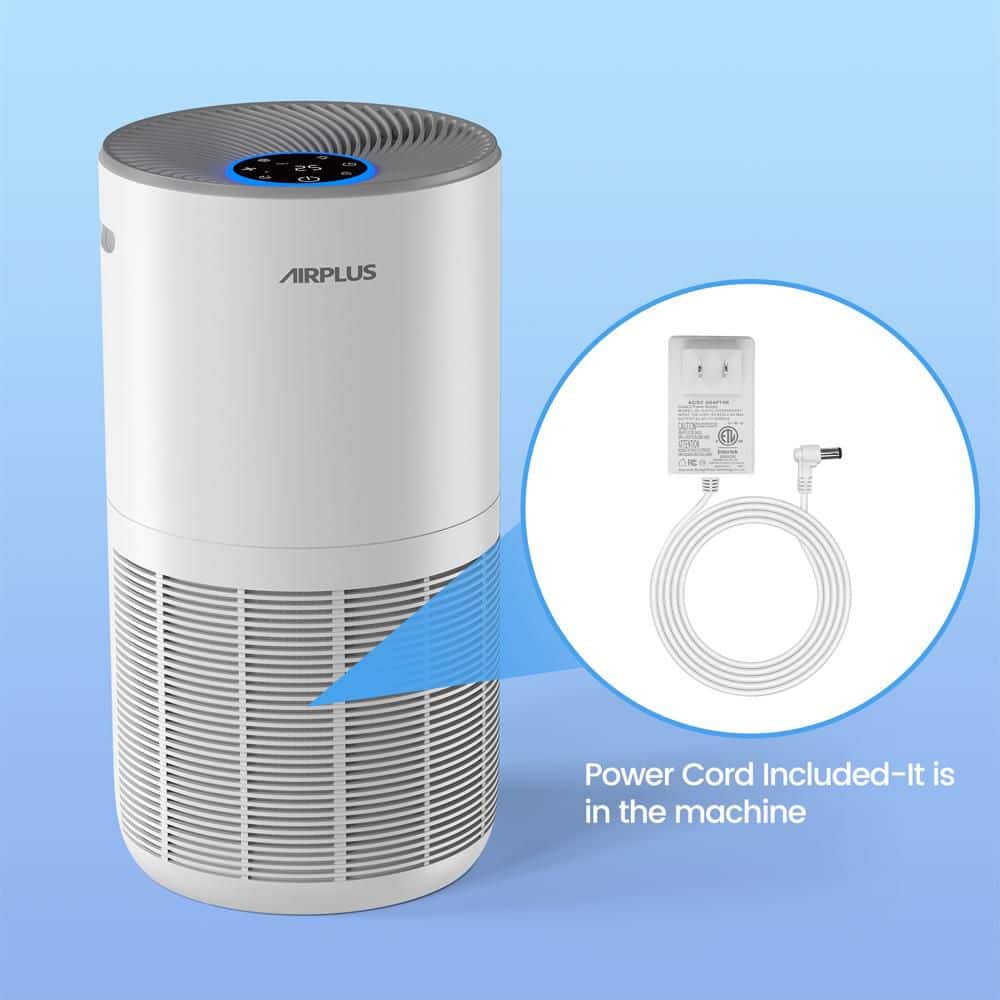 Edendirect 3000 sq. ft. True HEPA H13 Personal Room Air Purifier in Whites, 99.97% Cleaner, 270 CFM, Air Quality Indicator (2)