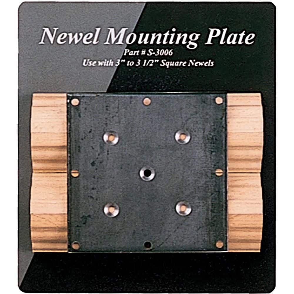 L. J. SMITH STAIR SYSTEMS 1 in. D x 6 in. W x in. L Unfinished Maple Mount Kit for 3 in. to 3 1/2 in. Newels