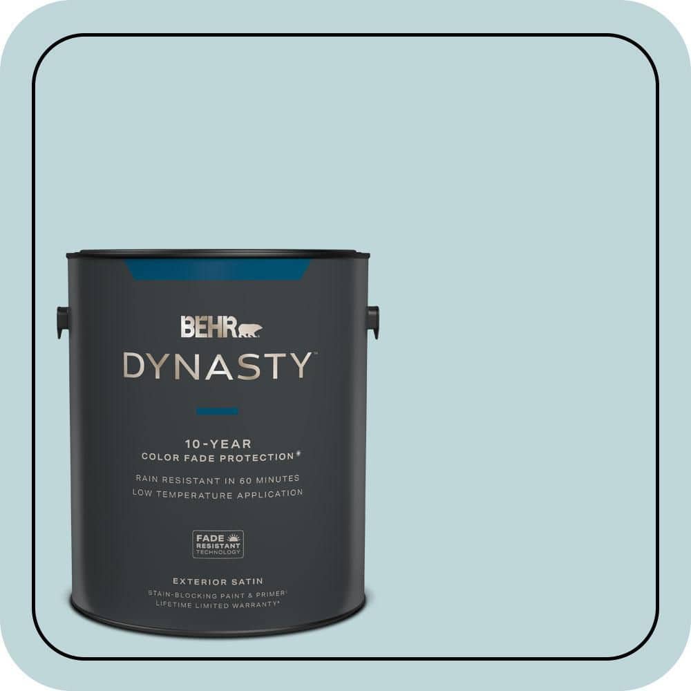 BEHR DYNASTY 1 gal. #S450-2 Wind Speed Satin Enamel Exterior Stain-Blocking Paint & Primer