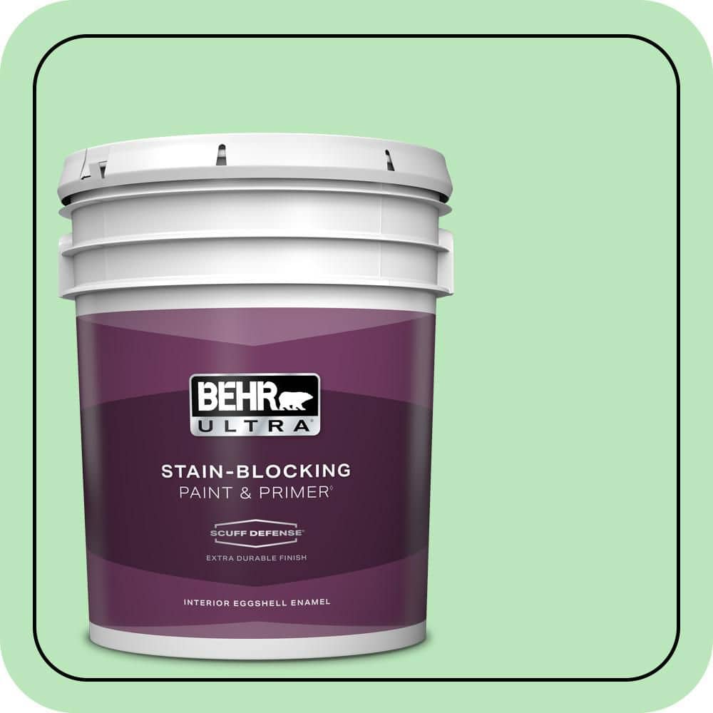 BEHR ULTRA 5 gal. #P390-3 Mint Parfait Extra Durable Eggshell Enamel Interior Paint & Primer