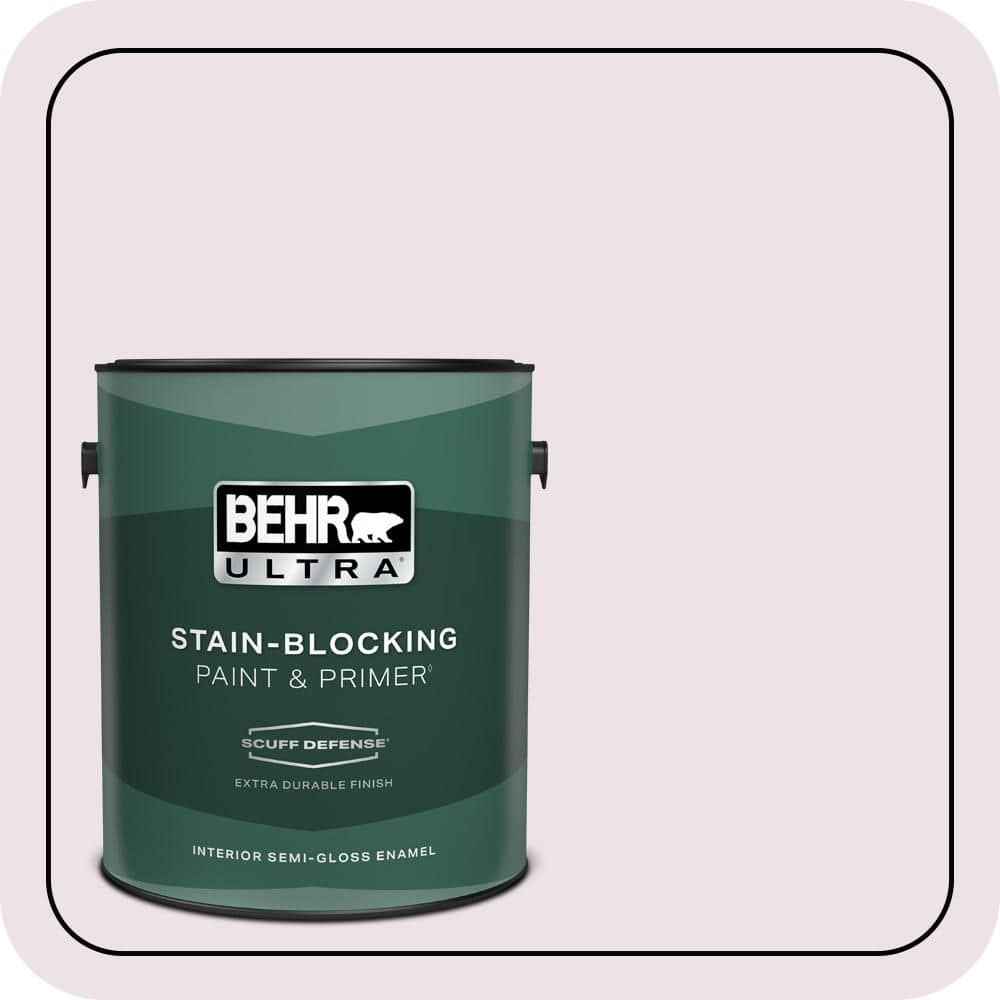 BEHR ULTRA 1 gal. #670C-2 Petal Dust Extra Durable Semi-Gloss Enamel Interior Paint & Primer