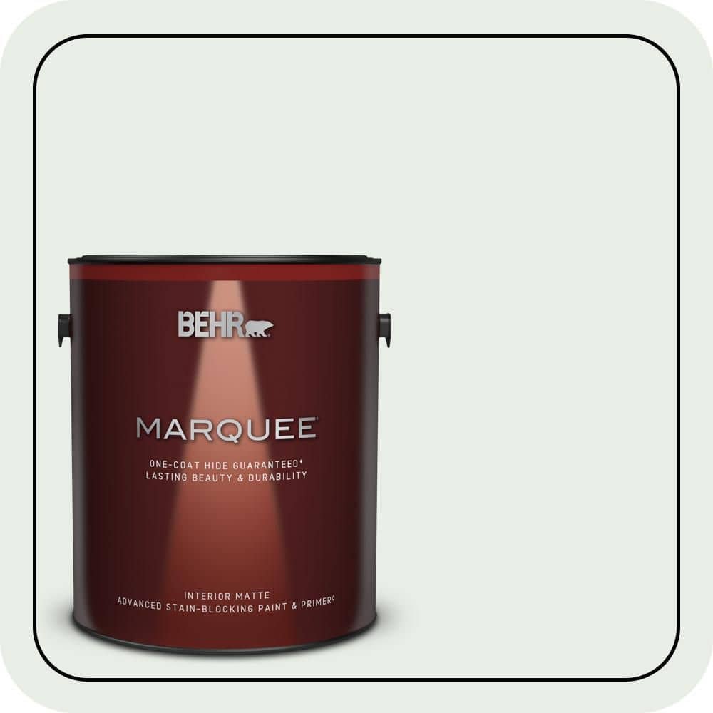 BEHR MARQUEE 1 gal. #700E-1 Dew Drop Matte Interior Paint & Primer