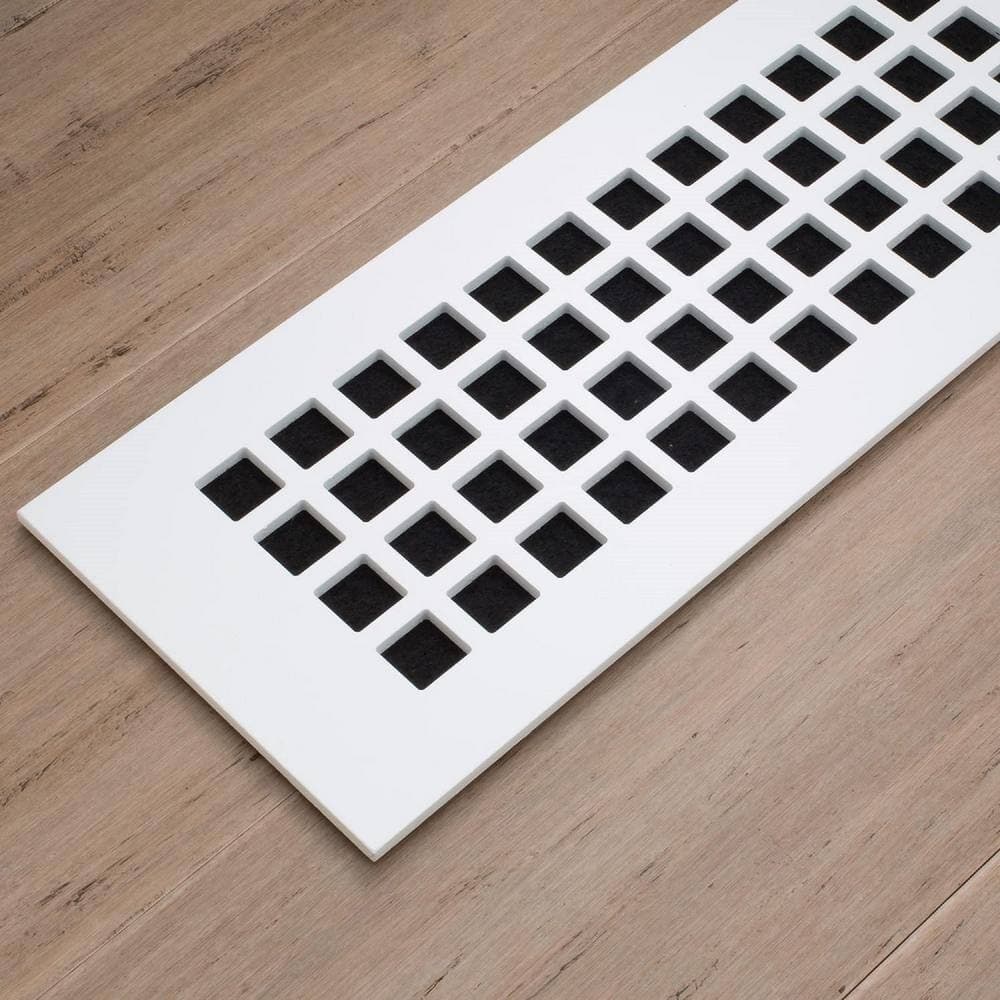 Reggio Registers Square Series 12 in. 6 in. Aluminum Grille Vent Cover for Home Floors Without Mounting Holes (3)