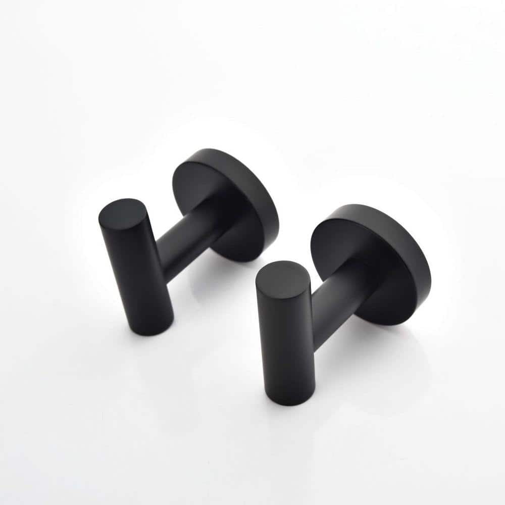 JimsMaison Towel Robe Hook in Matte Black 6-Pack (1)
