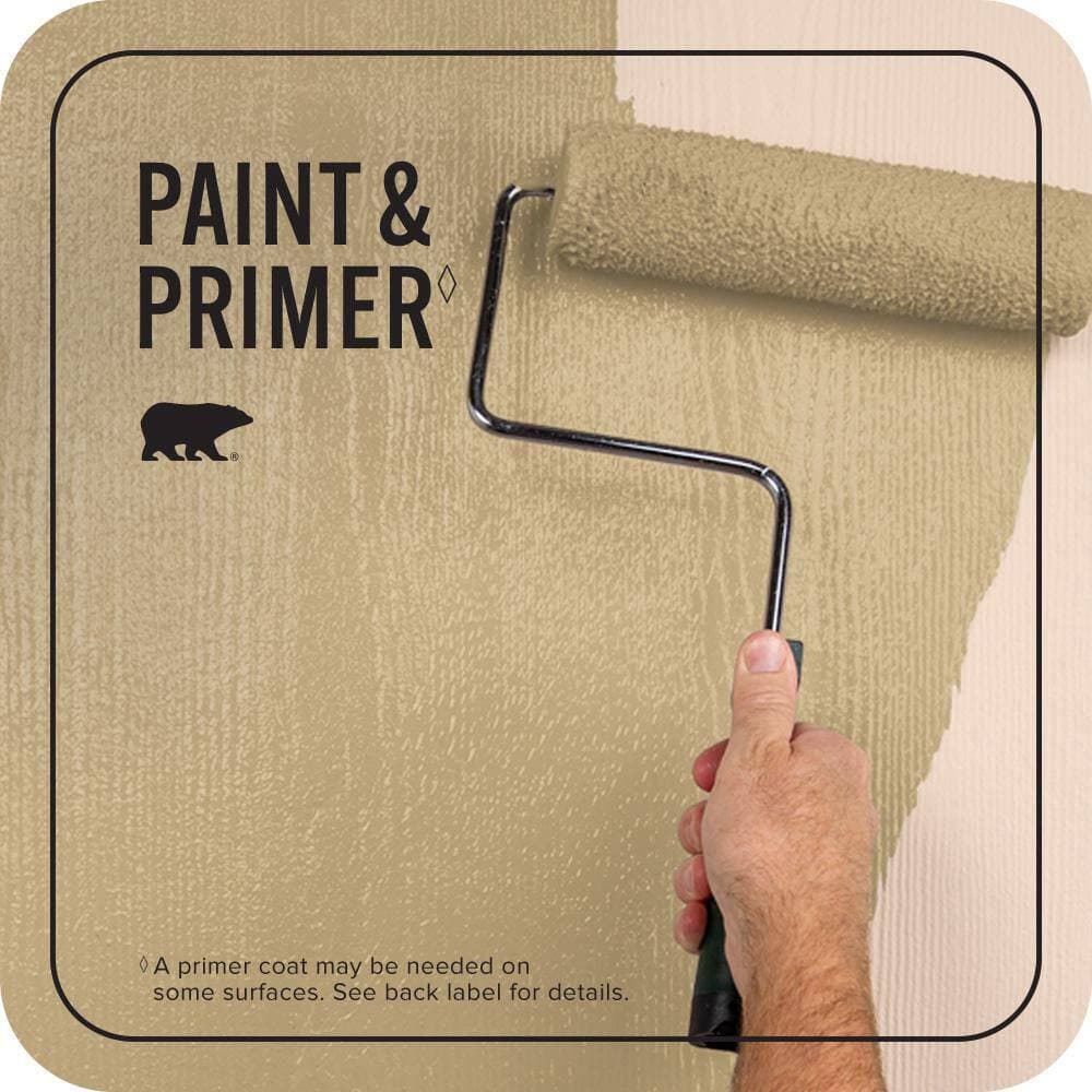 BEHR PREMIUM PLUS 1 gal. #S310-4 Perennial Gold Satin Enamel Exterior Paint & Primer (3)