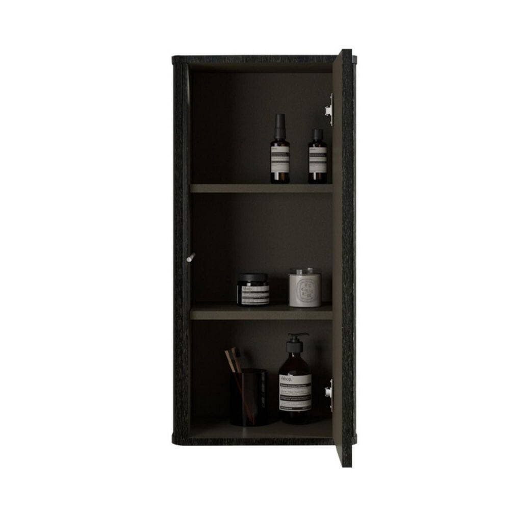 Boyel Living 14.17 in. W x 11.41 in. D x 29.52 in. H Engineered Wood Bathroom Storage Wall Cabinet in Black Oak (3)