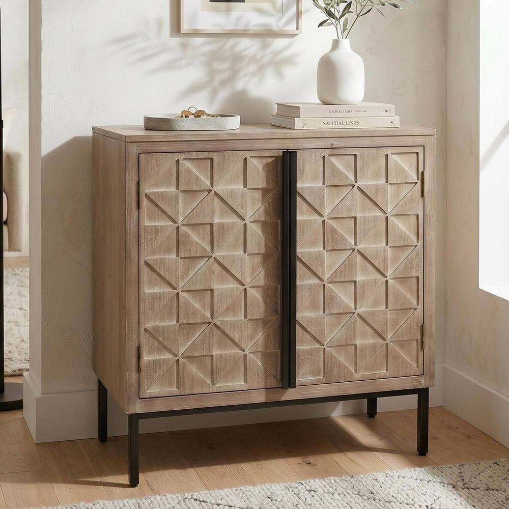Boosicavelly 27.6 in. W x 13.5 in. D x 29 in. H Antique Brown Linen Cabinet (2)