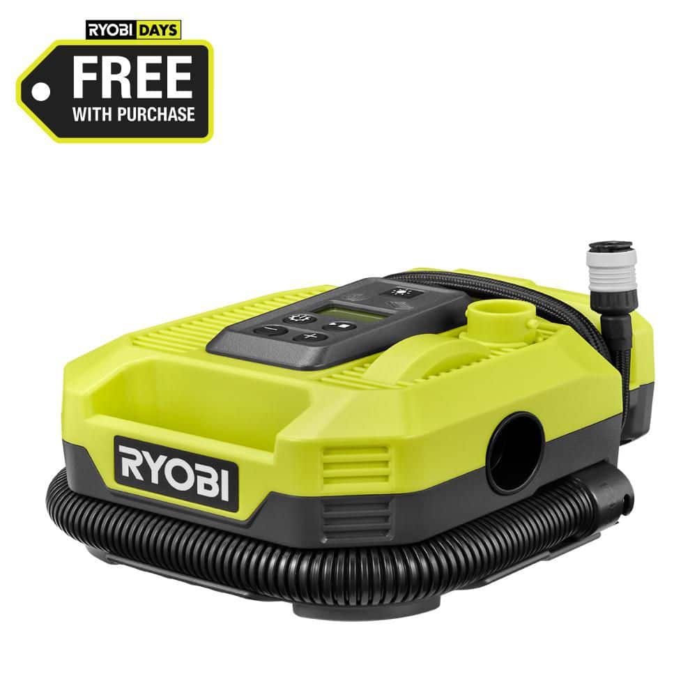 RYOBI ONE+ 18V HIGH PERFORMANCE Kit w/ (2) 4.0 Ah Batteries, 2.0 Ah Battery, Charger, & FREE ONE+ Cordless Inflator/Deflator
