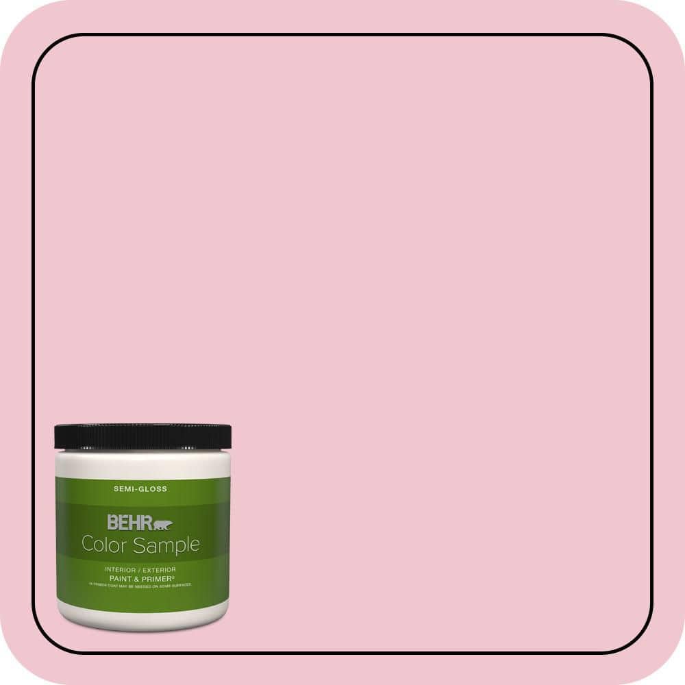BEHR PREMIUM PLUS 8 oz. #P140-2 Sweetheart Semi-Gloss Interior/Exterior Paint & Primer Color Sample