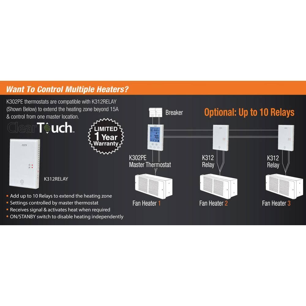 King Electric Thermostat 7-Day Programmable, Double Pole 120/208/240-Volt 15 Amp (3)