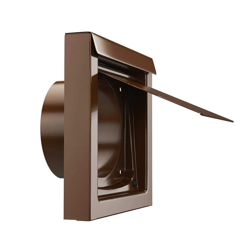DryerWallVent 4 in. Powder Coated Steel Brown Dryer Vent (2)