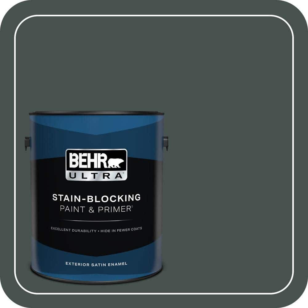 BEHR ULTRA 1 gal. #QE-48 New Forest Satin Enamel Exterior Paint & Primer
