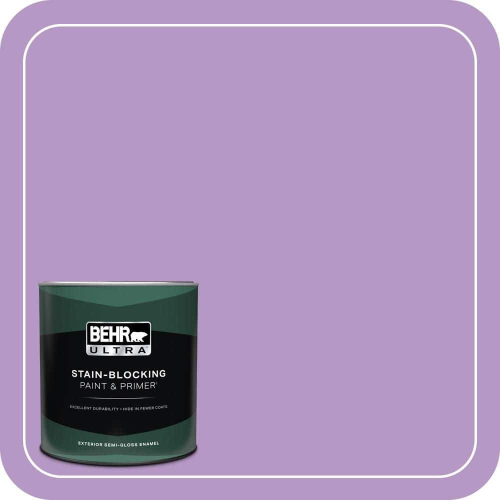 BEHR ULTRA 1 qt. #660B-5 Atlantic Tulip Semi-Gloss Enamel Exterior Paint & Primer