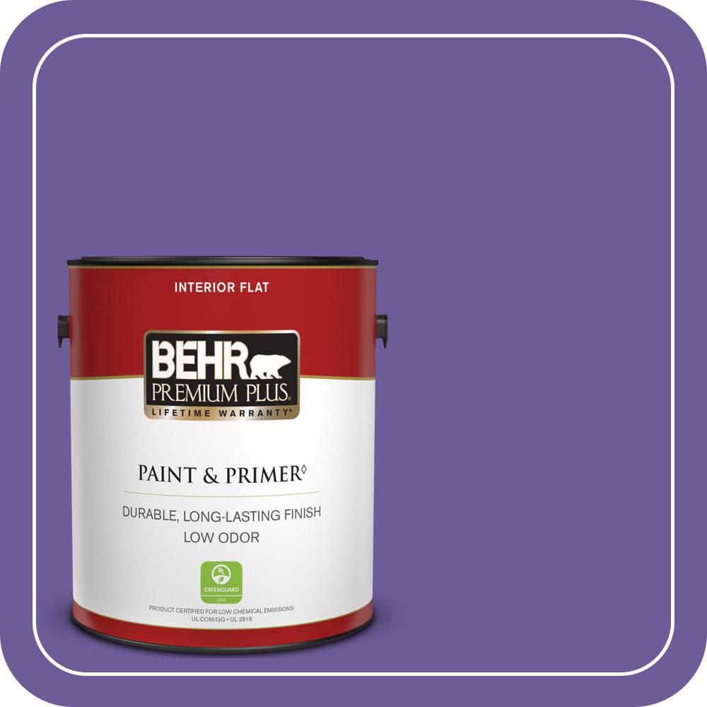 BEHR PREMIUM PLUS 1 gal. #P560-6 Just a Fairytale Flat Low Odor Interior Paint & Primer (1)