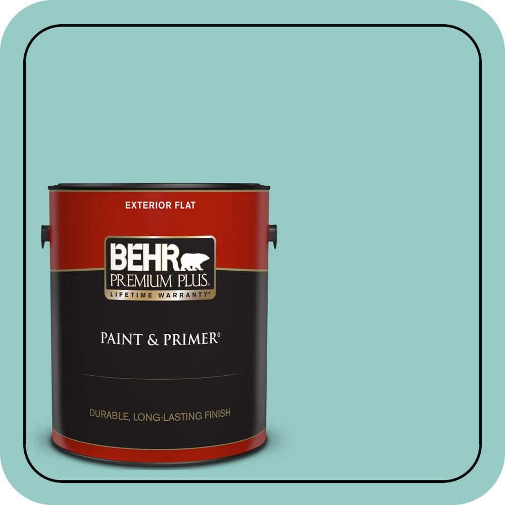 BEHR PREMIUM PLUS 1 gal. #500D-4 Jamaica Bay Flat Exterior Paint & Primer