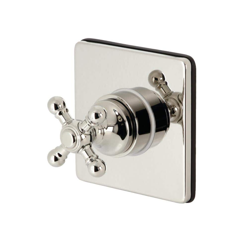 Kingston Brass Single-Handle 1-Hole Wall Mount Three-Way Diverter Valve with Trim Kit in Polished Nickel (1)