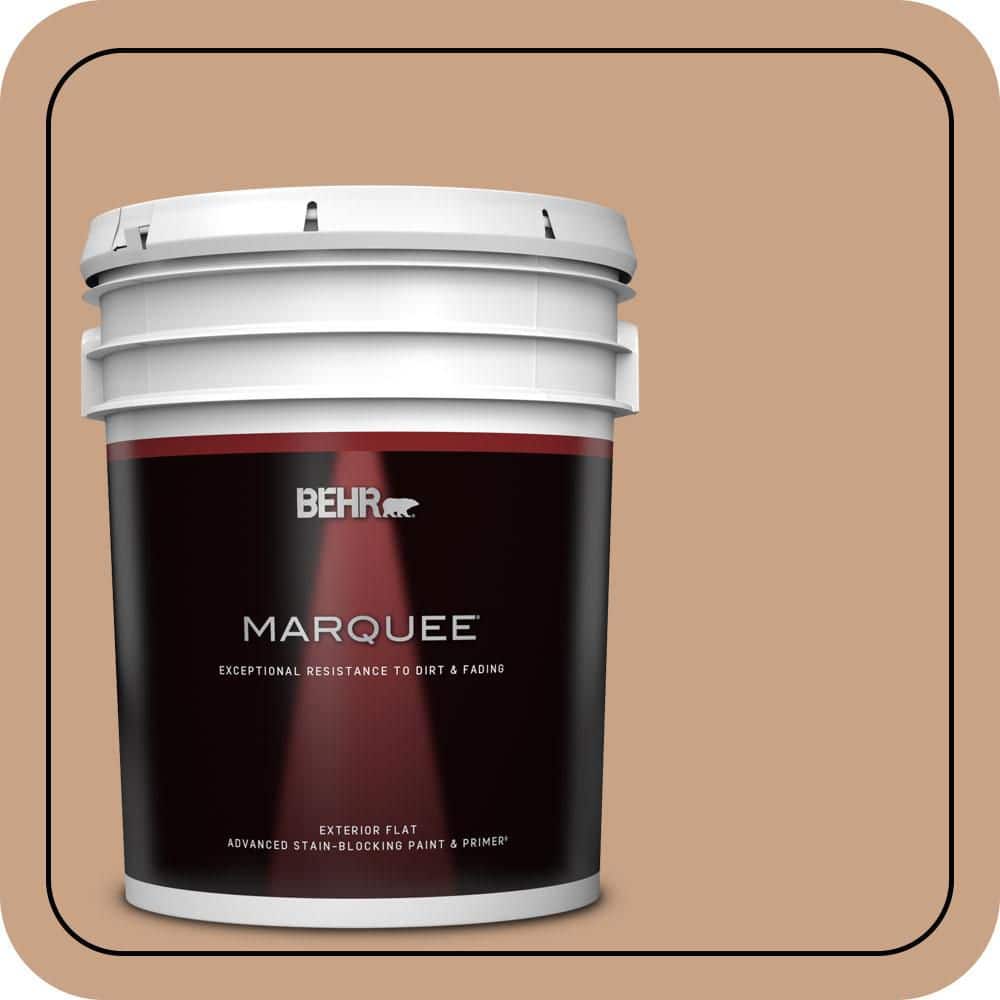 BEHR MARQUEE 5 gal. #S230-4 Granola Flat Exterior Paint & Primer (1)