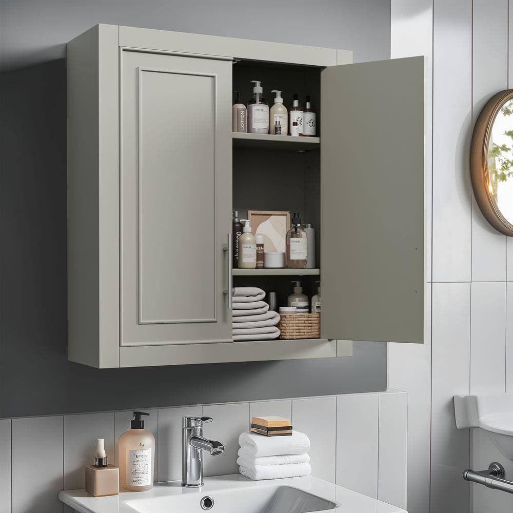 Lirago 22 in. W 8 in. D 26 in. H Bathroom Storage Wall Cabinet (3)