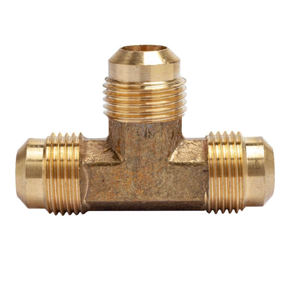 LTWFITTING 1/2 in. Brass Flare Tee Fitting (5-Pack) (1)