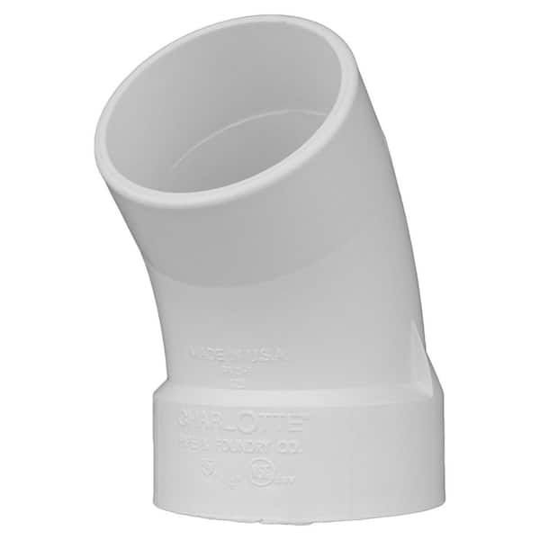 Charlotte Pipe 1-1/2 in. PVC DWV 45-Degree Street Elbow Fitting (2)