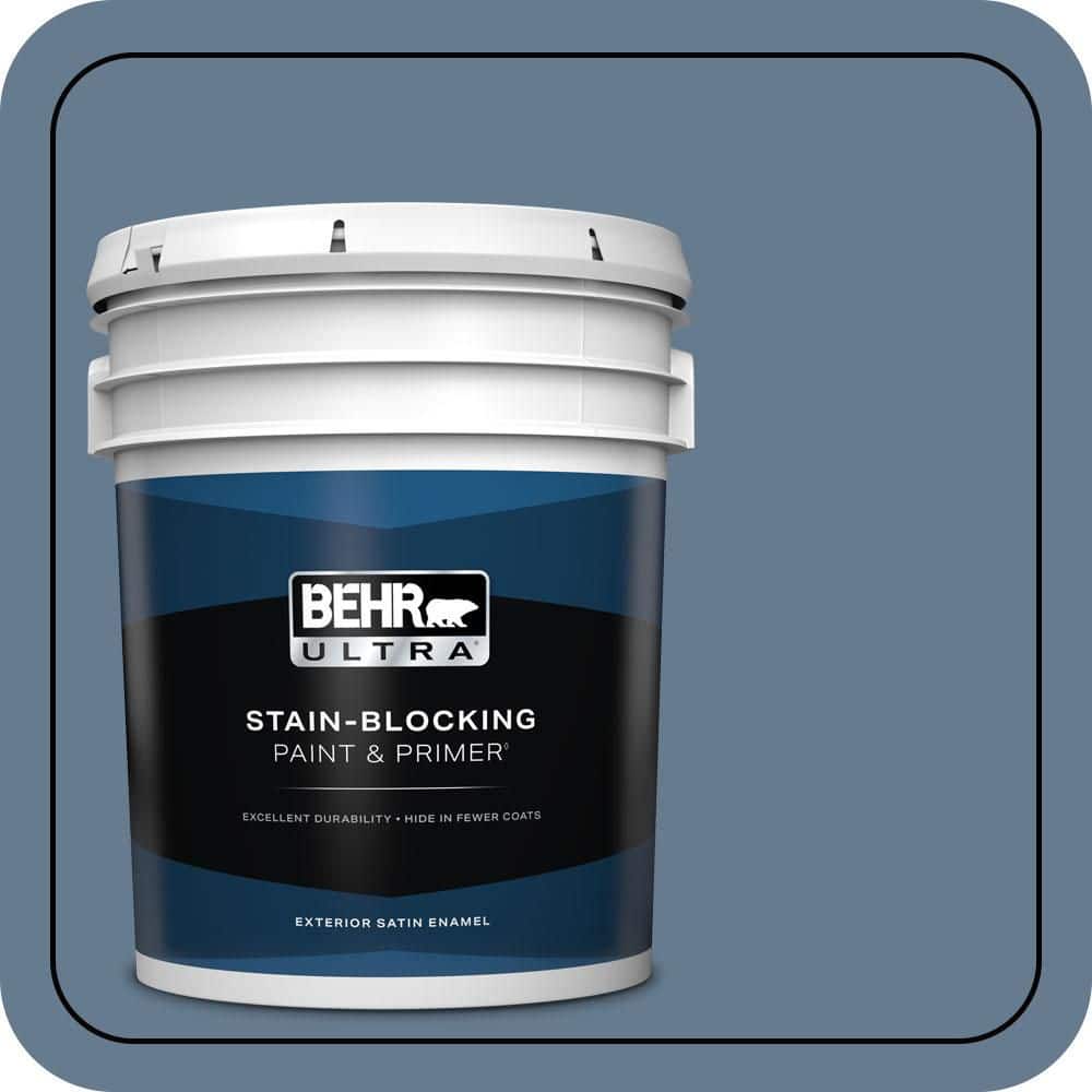 BEHR ULTRA 5 gal. #S510-5 Skinny Jeans Satin Enamel Exterior Paint & Primer