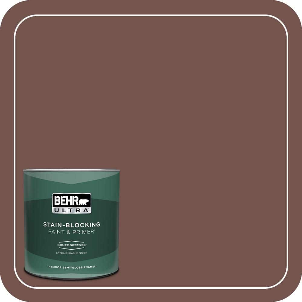 BEHR PREMIUM PLUS #HDC-CL-12 Terrace Brown Enamel Low Odor & Primer (1)