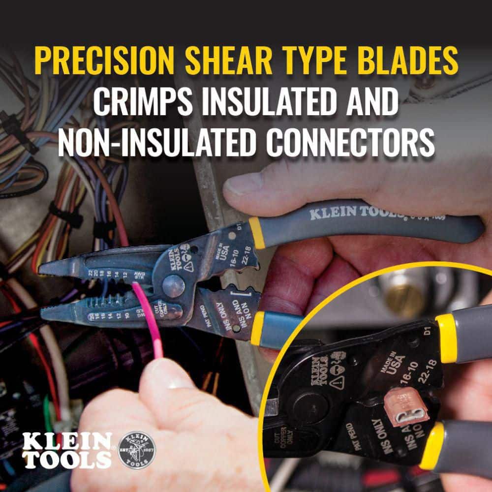Klein Tools Klein-Kurve Long-Nose Wire Stripper, Wire Cutter, Crimping Tool (3)