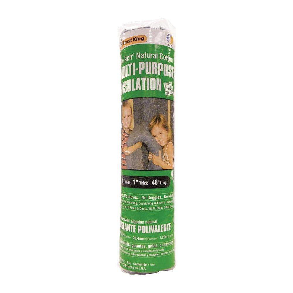KIWDZFU 16 in. x 4 ft. Radiant Barrier Natural Cotton Multi-Purpose No Itch Insulation for Cushioning and Noise Dampening (3)