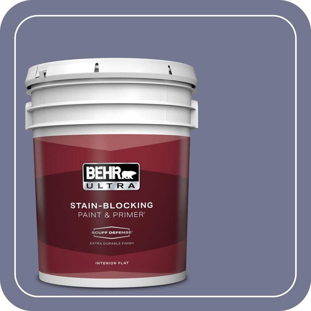 BEHR ULTRA 5 gal. #MQ5-07 Little Theater Extra Durable Flat Interior Paint & Primer