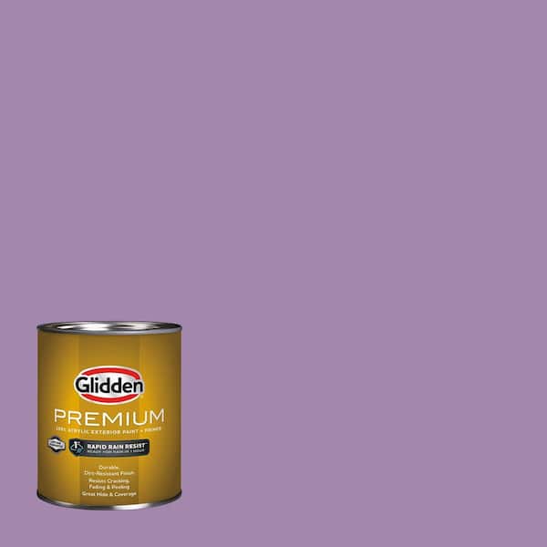 Glidden Premium 1-qt. Violet Eclipse PPG1176-5 Flat Exterior Latex Paint (2)