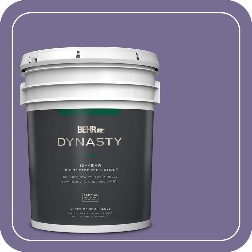BEHR DYNASTY 5 gal. #650D-6 Purple Silhouette Semi-Gloss Exterior Stain-Blocking Paint & Primer