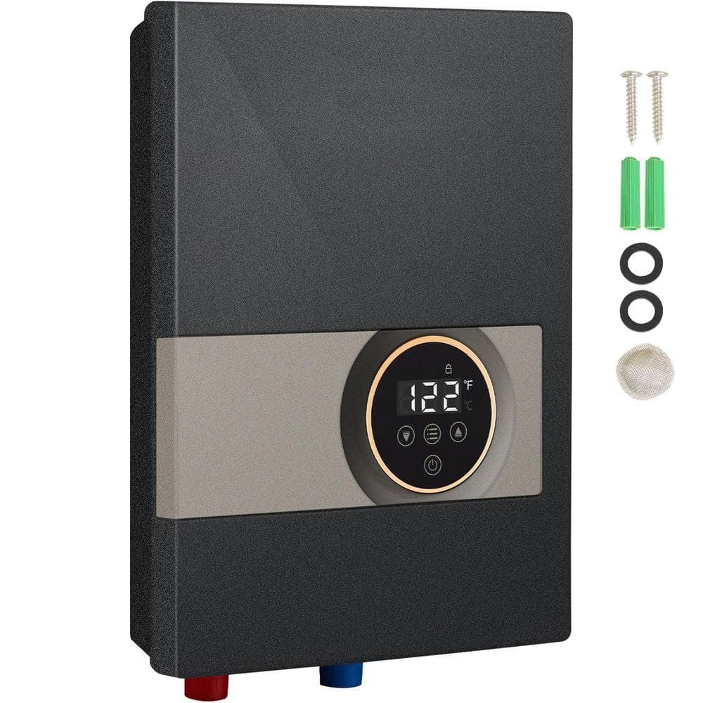 SKYSHALO Instant Water Heater, 13. 8kw Electric Tankless Water Boiler, Digital Temperature Display, 24-Hour Water Supply (1)