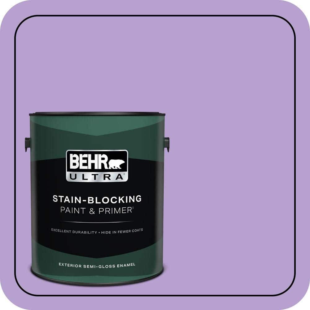BEHR ULTRA 1 gal. #P570-3 Flower Girl Semi-Gloss Enamel Exterior Paint & Primer
