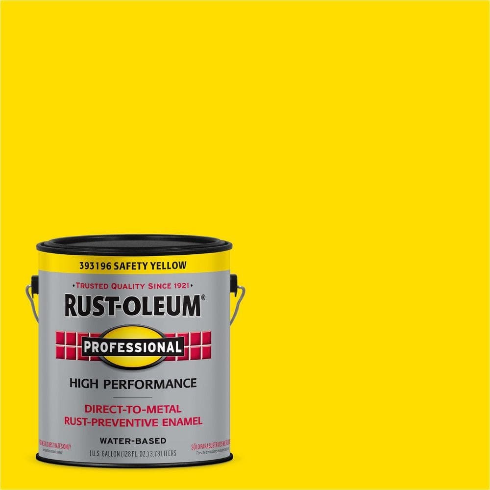 Rust-Oleum Professional 1 gal. High Performance Protective Enamel Gloss Safety Yello Water-Based Interior/Exterior Paint