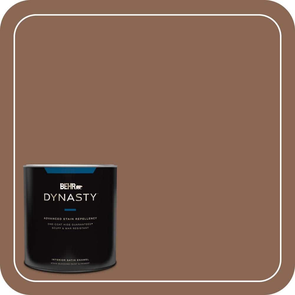 BEHR DYNASTY 1 qt. #PPU3-17 Clay Pot Satin Enamel Interior Stain-Blocking Paint & Primer