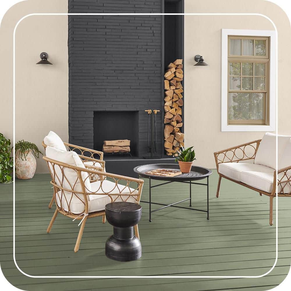 BEHR PREMIUM 1 gal. #SC-132 Sea Foam Solid Color Waterproofing Exterior Wood Stain and Sealer (4)
