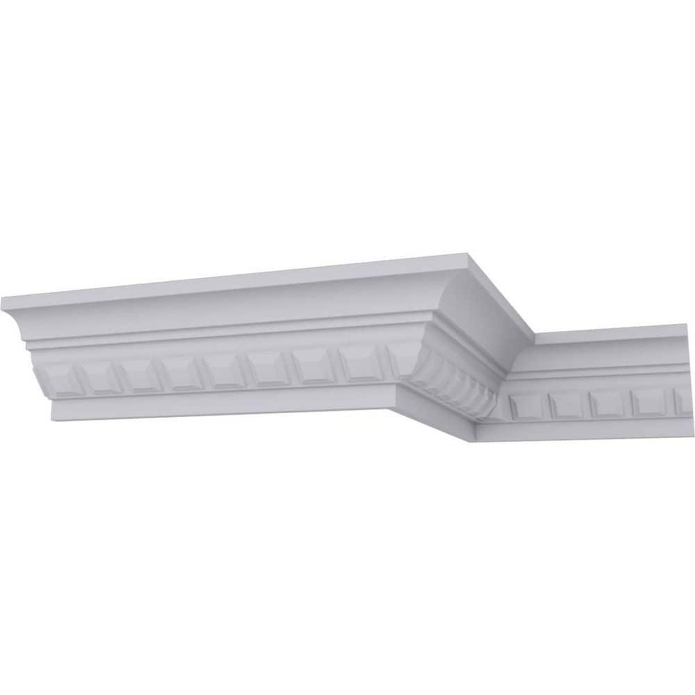 Ekena Millwork 2 in. x 2-1/4 in. x 94-1/2 in. Polyurethane Blackthorne Crown Moulding (1)