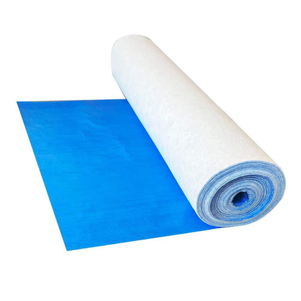 Proteco 90 ft. x3. 33 ft. White Self-adhesive Felt with Breathable Film Temporary Protection Drop Cloth for Painting(300 sq. ft)