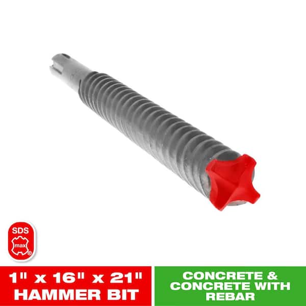 DIABLO 1 in. x 16 in. x 21 in. Rebar Demon SDS-Max 4-Cutter Full Carbide Head Hammer Drill Bit (2)