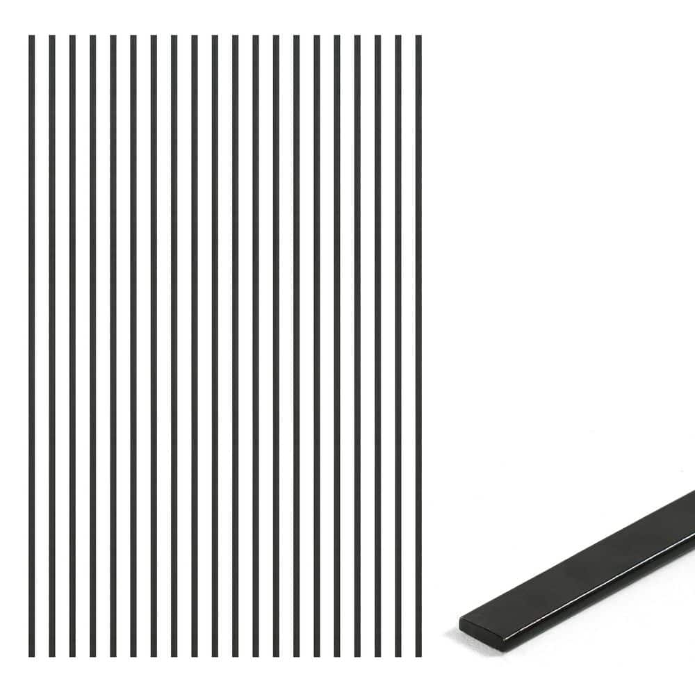 Fencer Wire 60 in. Chain Link Fence Black Galvanized Steel Flat Tension Bar (Pack of 20) (1)