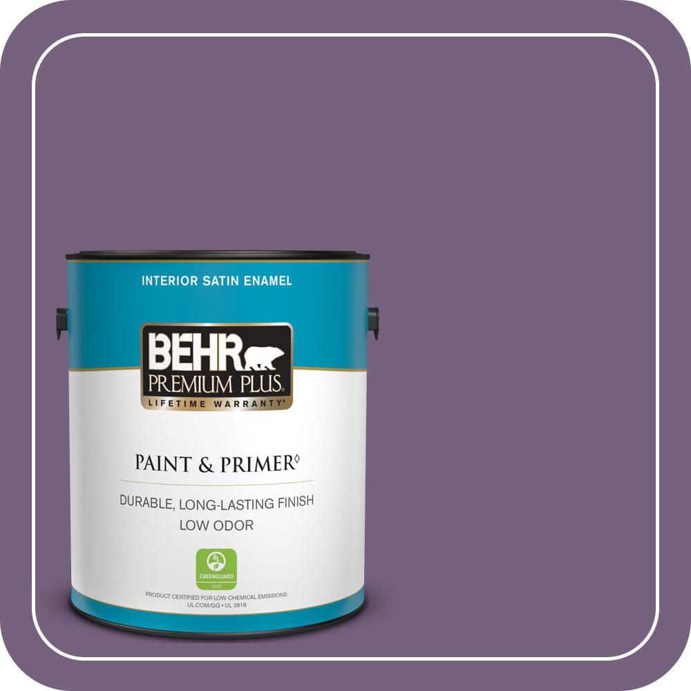 BEHR PREMIUM PLUS 1 gal. #660D-6 Zinfandel Satin Enamel Low Odor Interior Paint & Primer