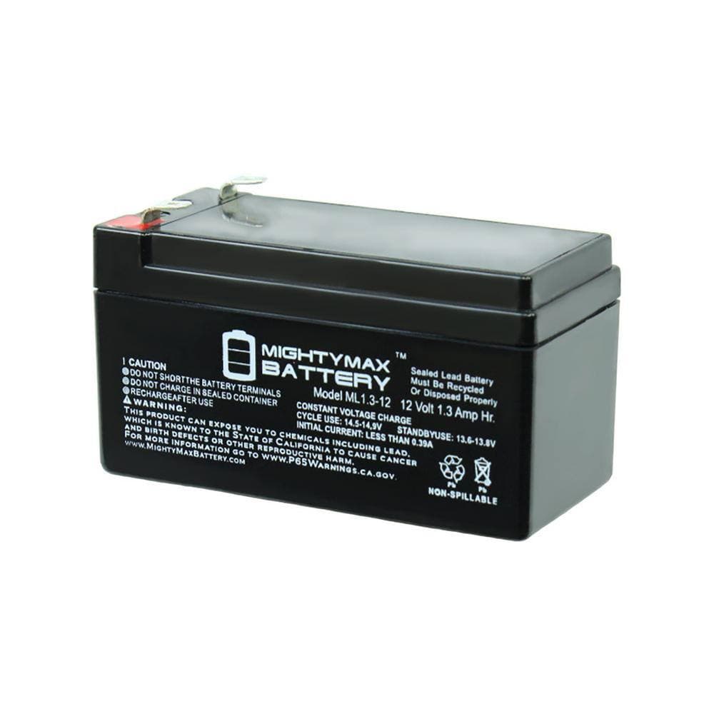 MIGHTY MAX BATTERY 12-Volt 1.3Ah Replacement Battery for ExpertPower EXP612 - 4 Pack (2)