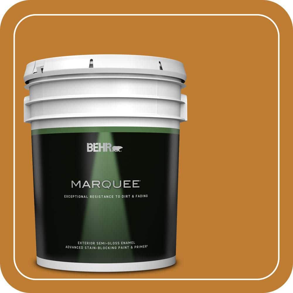 BEHR MARQUEE 5 gal. #S-H-310 Autumn Fest Semi-Gloss Enamel Exterior Paint & Primer