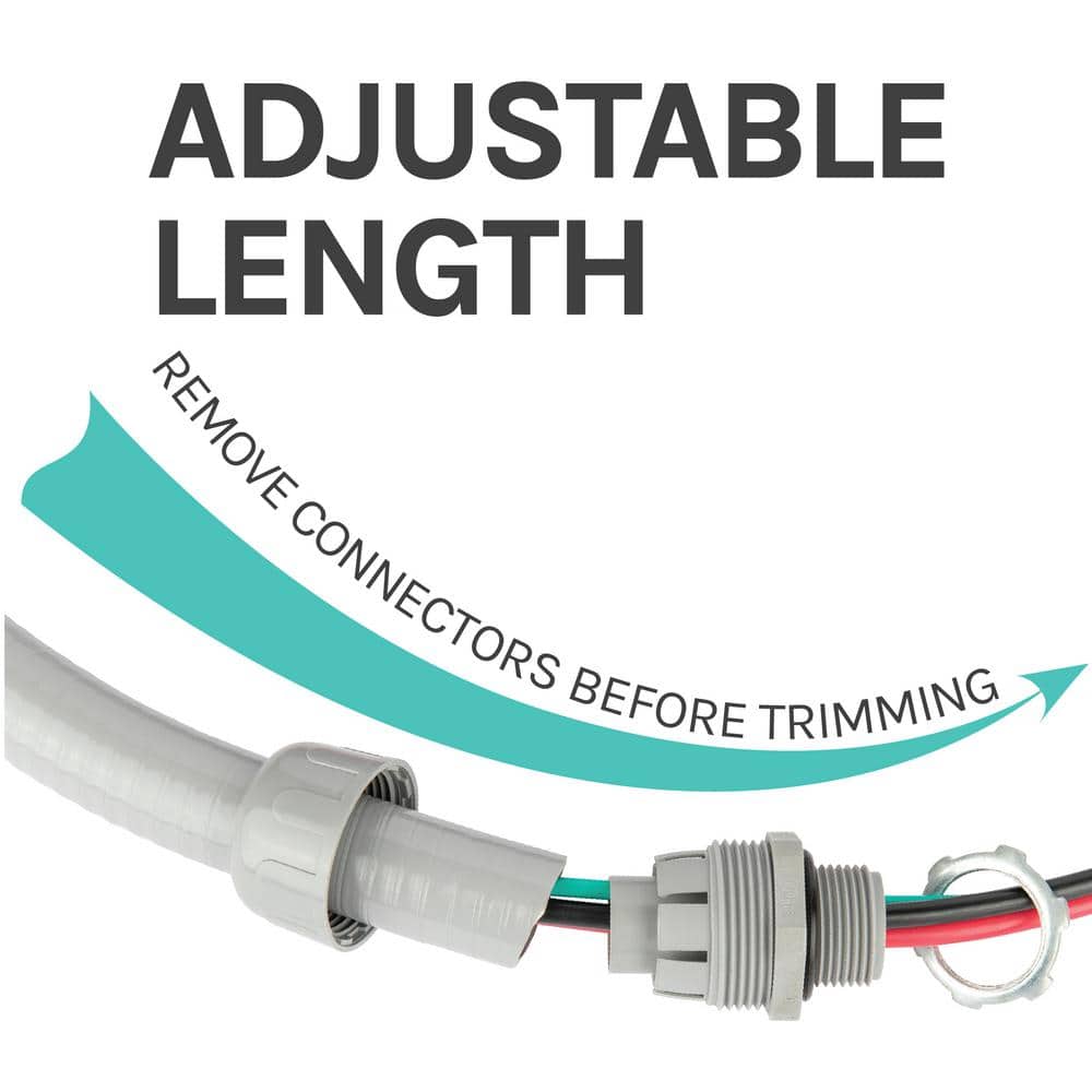 Cambridge 3/4 in. 8/2 and 10/1 Non-Metallic Flexible PVC Conduit A/C Whip Cable (3)