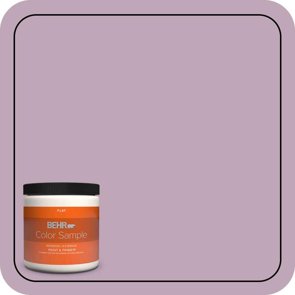 BEHR PREMIUM PLUS 8 oz. #680F-4 Soft Heather Flat Interior/Exterior Paint & Primer Color Sample (1)